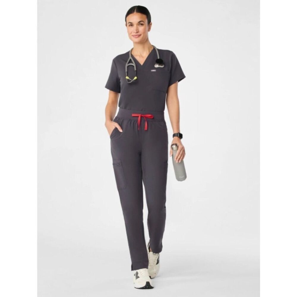 Like New! FIGS High Waisted Yola Skinny Scrub Pants™ Charcoal Limited Edition LP